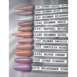 18 мл-банка полная под крышку геля для Наращивания Shimmer natural beige-Мерцающий натуральный бежевый ___SLK(1543)